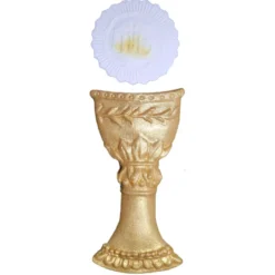 AD Zuckerdekoration Kelch mit Hostie IHS - gold