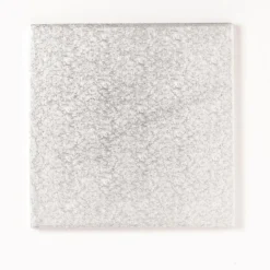 Cake board 9“ 22,5cm Quadrat Silber- 1cm dick