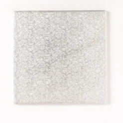 Cake Board 5“ 12,5cm Quadrat Silber- 1cm dick