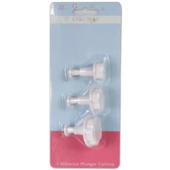 Cake Star Ausstecher mit Auswerfer - Hibiscus 3tlg