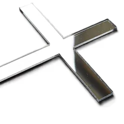 Cake Topper Acryl Silber - Kreuz 12x7cm