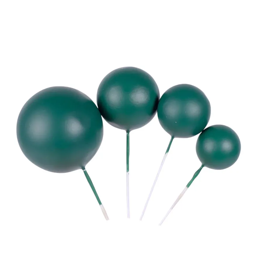 Cake Topper Bubbles Einstecker Matt Waldgrün 4 Stück