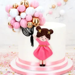 Cake Topper Bubbles Einstecker Matt Nude 4 Stück