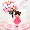 Cake Topper Bubbles Einstecker Matt Gelb 4 Stück