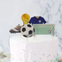 Cake Topper Fußball - Trikot, Pokal, Fußballtor, Ball