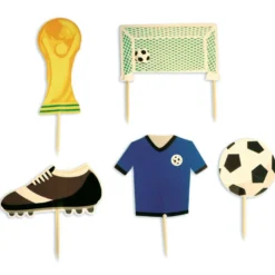 Cake Topper Fußball - Trikot, Pokal, Fußballtor, Ball