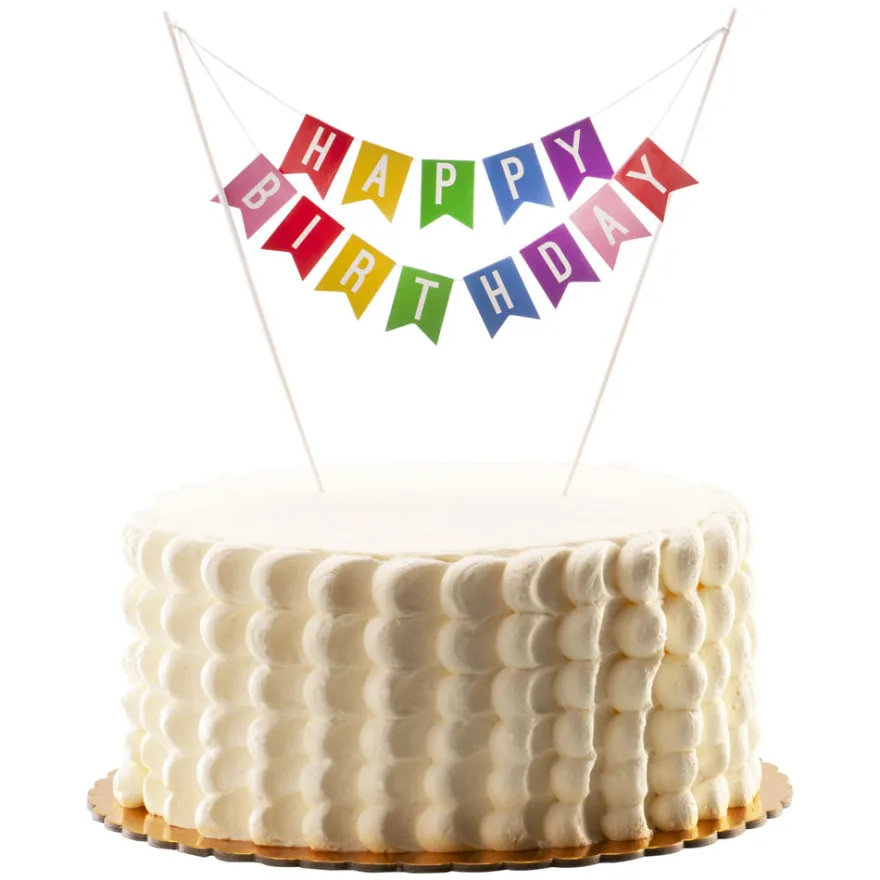 Cake Topper Girlande Bunt - Happy Birthday