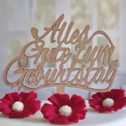 Cake Topper Holz - Alles Gute zum Geburtstag