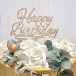 Cake Topper Holz - Happy Birthday