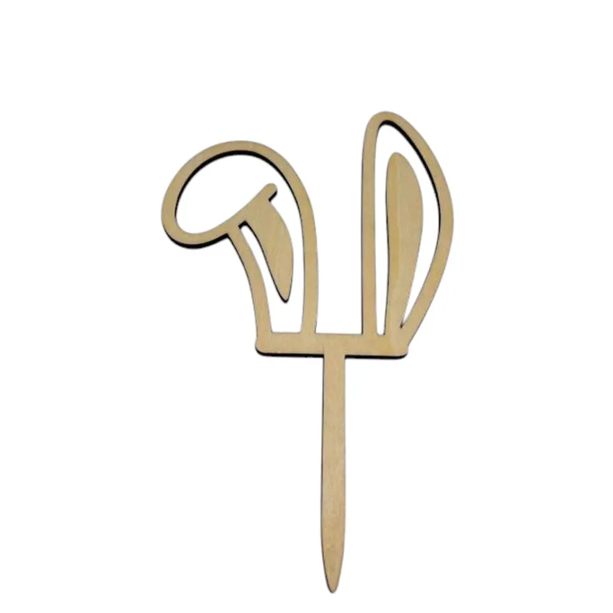 Cake Topper Holz Ostern - Hasenohren