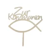 Cake Topper Holz Zur Kommunion - Fisch