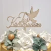 Cake Topper Holz - Zur Kommunion mit Taube