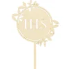 Cake Topper Kommunion Holz - IHS