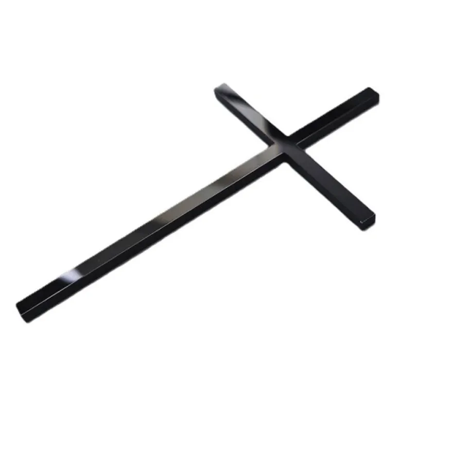 Cake Topper Kreuz Elegant - Schwarz 12x7cm