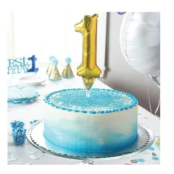 Cake Topper Luftballon Zahlenballon Gold - Zahl 9