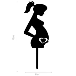 Cake Topper Tortenstecker - Sihouette schwanger