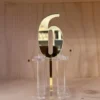 Cake Topper Zahl Acryl Gold Verspiegelt - Nummer 6