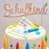 CM Cake Topper Einschulung Holz - Schulkind