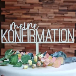 CM Cake Topper Holz - Meine Konfirmation