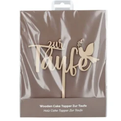 CM Cake Topper Holz - Zur Taufe