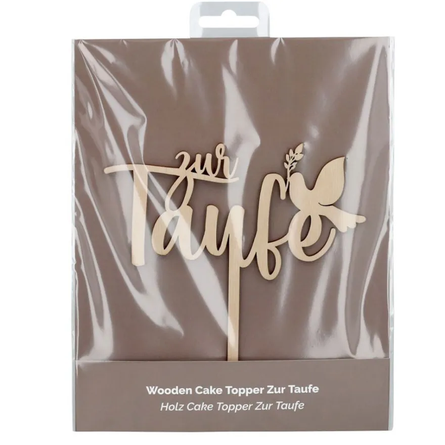 CM Cake Topper Holz - Zur Taufe