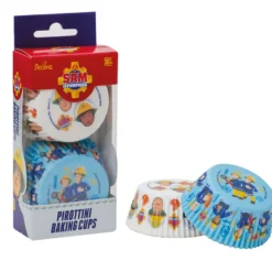 Cupcake Förmchen Feuerwehrmann SAM Blau/Weiss 36 Stück
