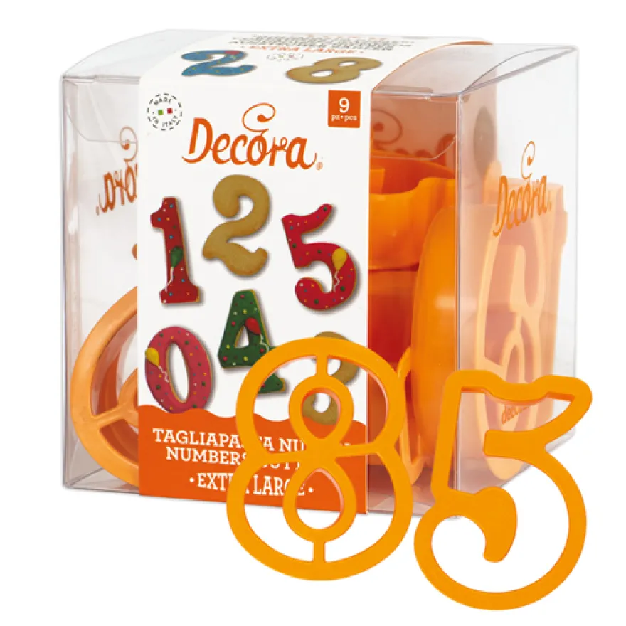 Decora Ausstecher Zahlen - extra Large 9tlg