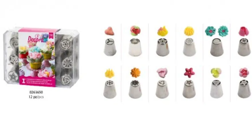 Decora 3D Blumentüllenset 12 Stück No.1