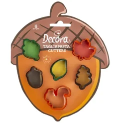Decora Kunststoff Ausstecherset - Mini Herbstlaub 6tlg