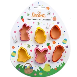 Decora Kunststoff Ausstecherset Ostern Mini 6 teilig