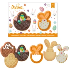 Decora Kunststoff Ausstecher Ostern - Korb & Hase