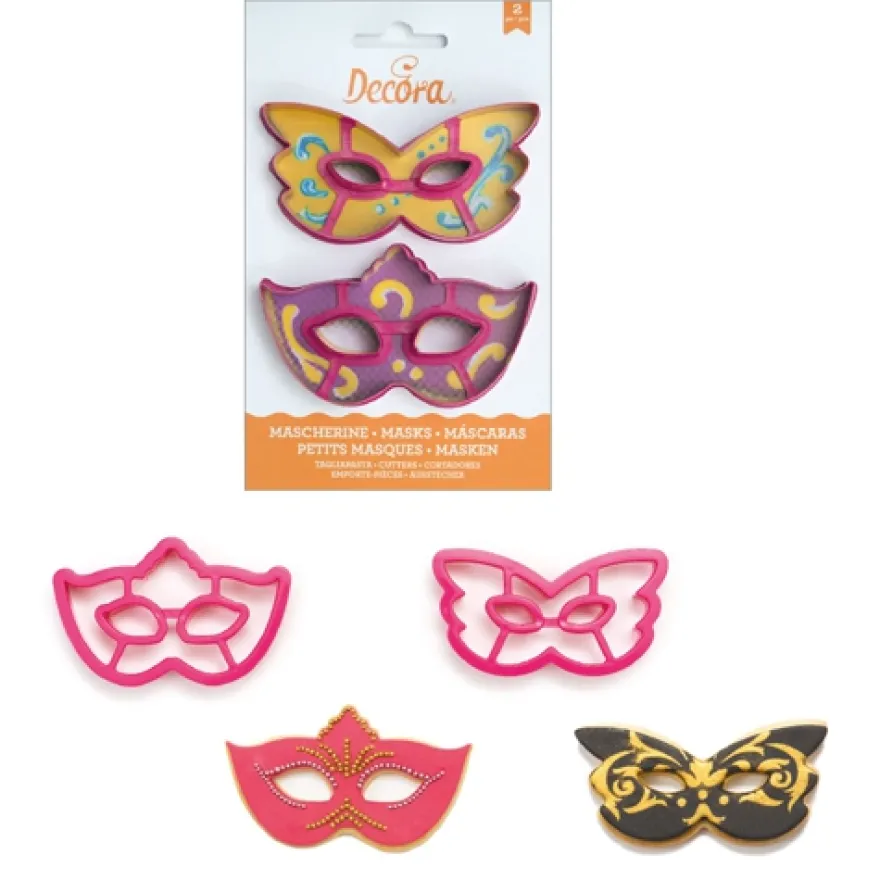 Decora Kunststoff Ausstecher Fasching - Maske