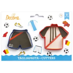 Decora Kunststoff Ausstecher Fußballhose & Fußballshirt