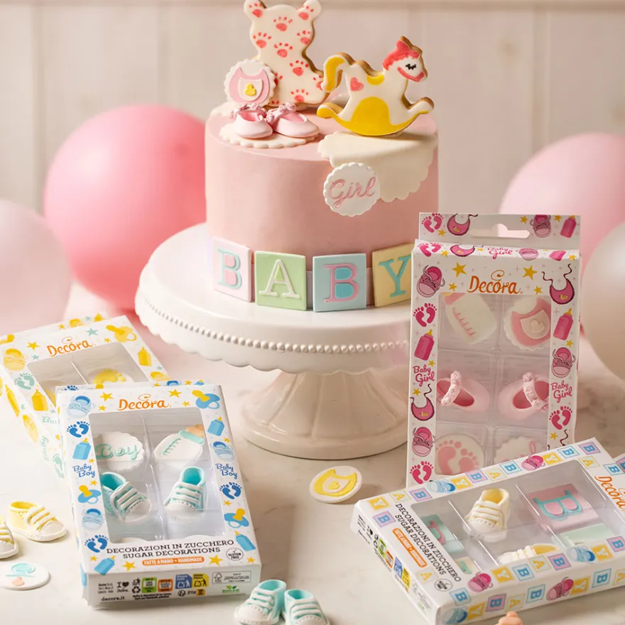 Decora Zuckerdeko Baby Shower - 6 teilig