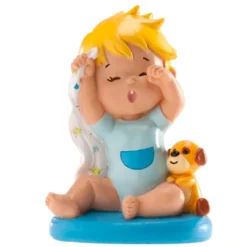 Dekorative Tortenfigur Baby mit Schmusetuch - Junge