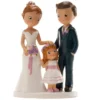 Dekorative Tortenfigur - Familie mit kleinem Mädchen