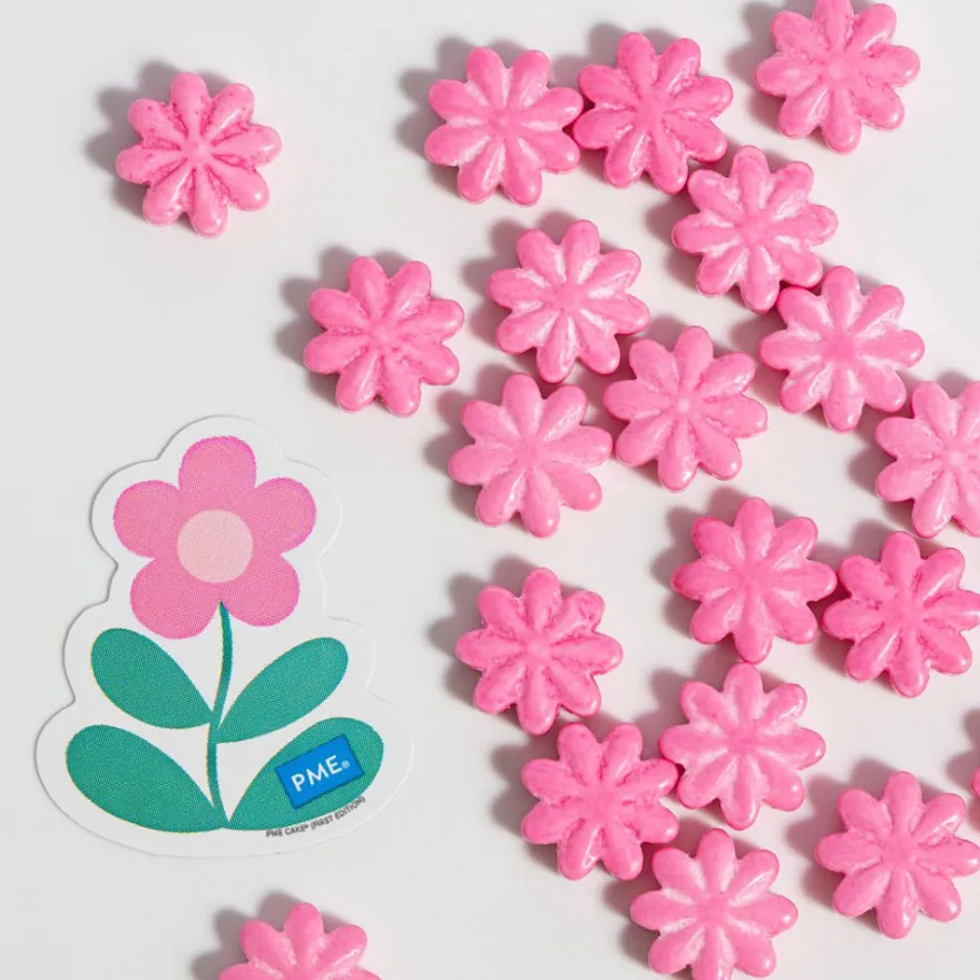 3D Sprinkle Charms Blumen von PME - Rosa 25g