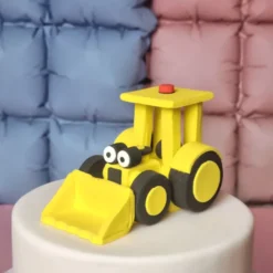 Figur aus Fondant - Bagger mit gelber Schaufel