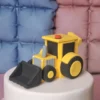 Figur aus Fondant - Bagger mit schwarzer Schaufel