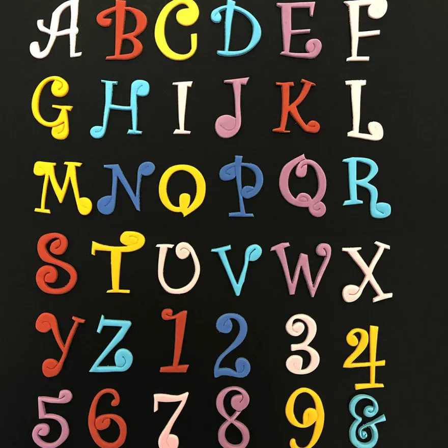 FMM Ausstecher Alphabet - Funky Alphabet und Zahlen
