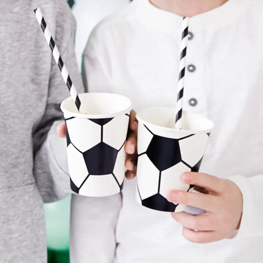 Fußball Partydeco Pappbecher - 6 Stück