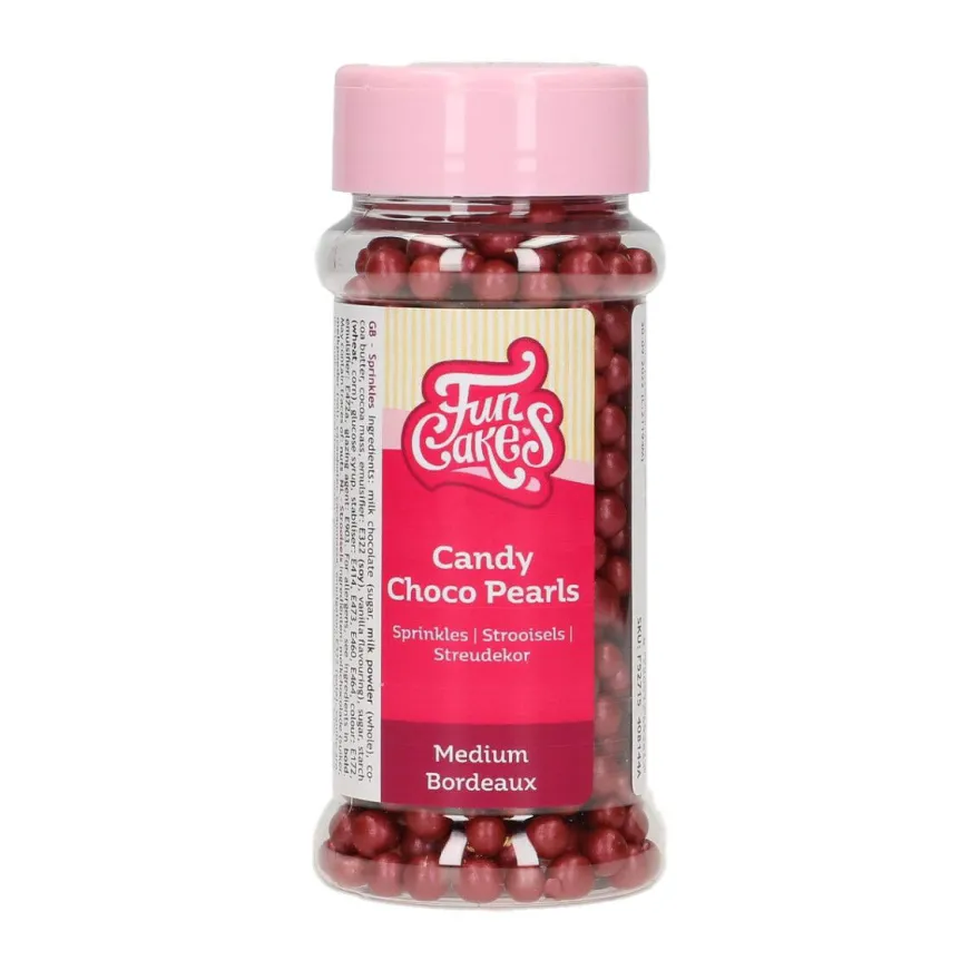 FunCakes Candy Choco Pearls Medium Bordeaux 80g