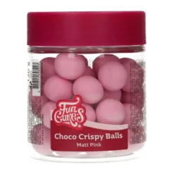 FunCakes Choco Crispy Balls – Matt Pink 130g