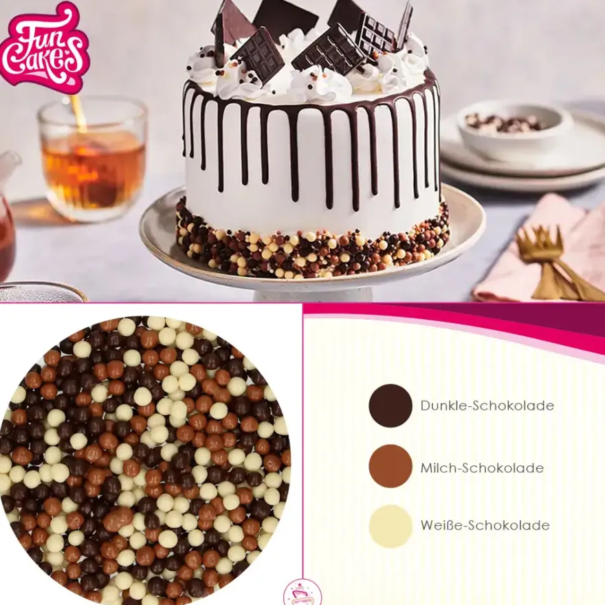 FunCakes chocolate Crispy Pearls - Knusperperlen 155g