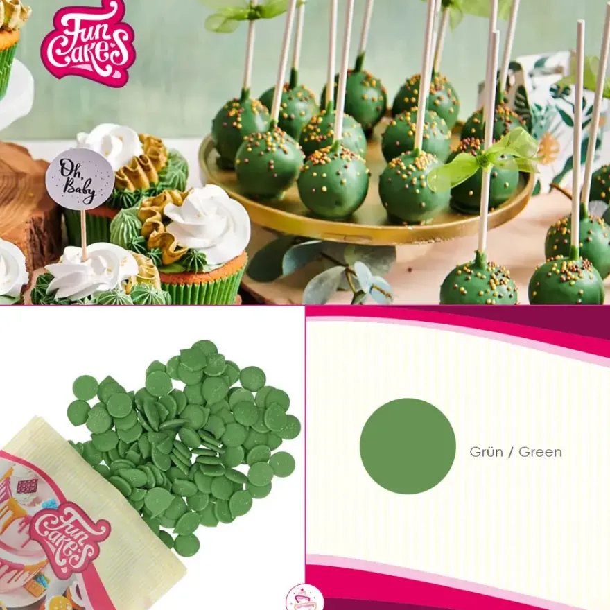 Funcakes Deko Melts - Grün 250g