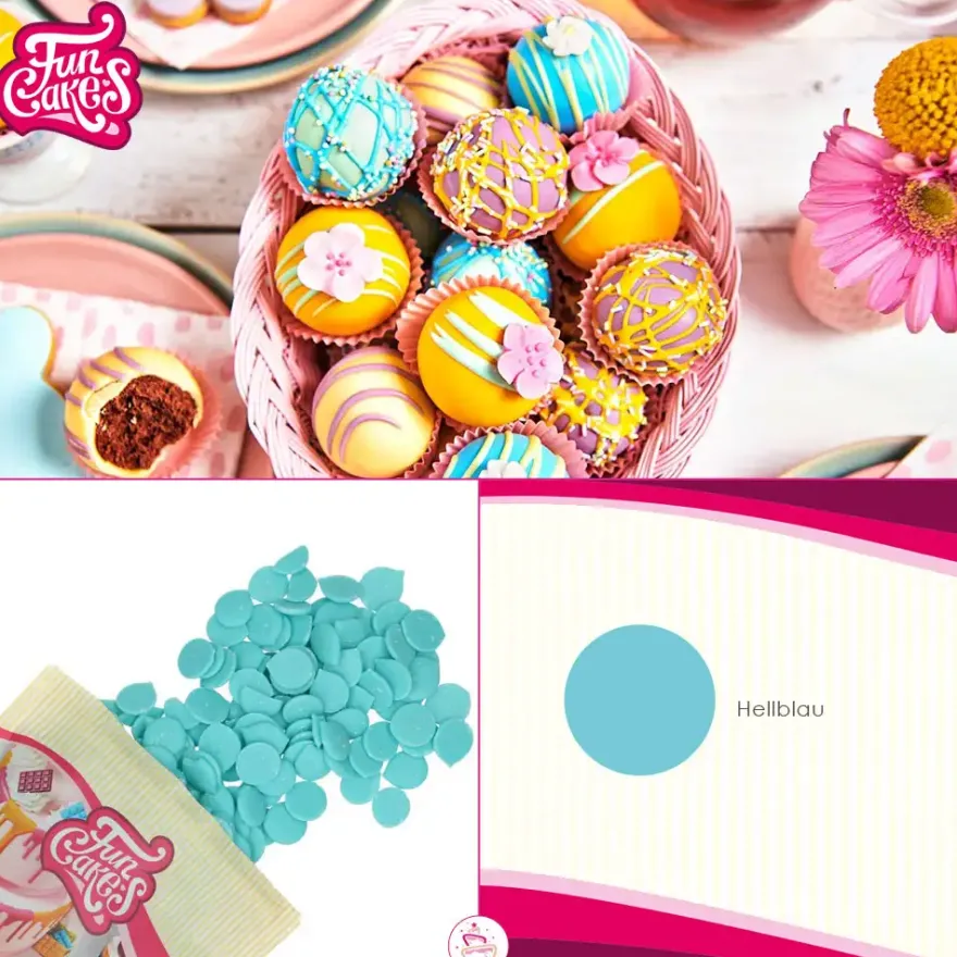 Funcakes Deko Melts - Hellblau 250g