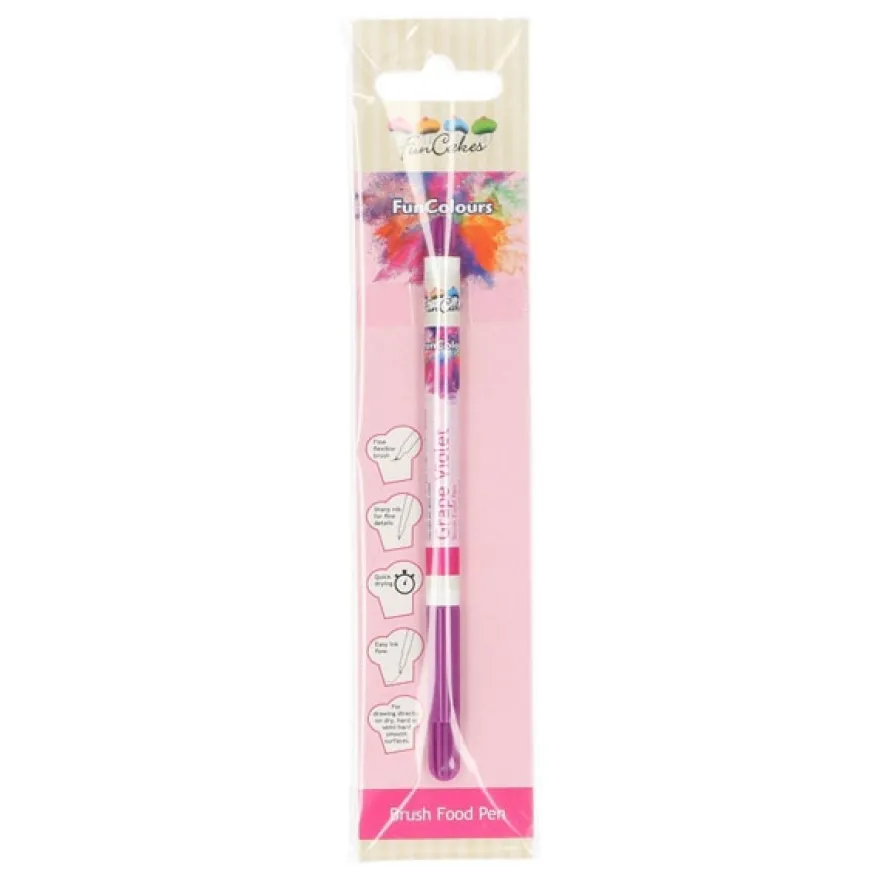 FunCakes Edible FunColours Brush Food Pen - Grape Violet