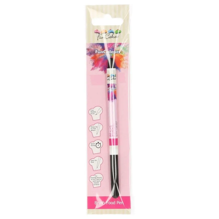 FunCakes Edible FunColours Brush Food Pen - Black