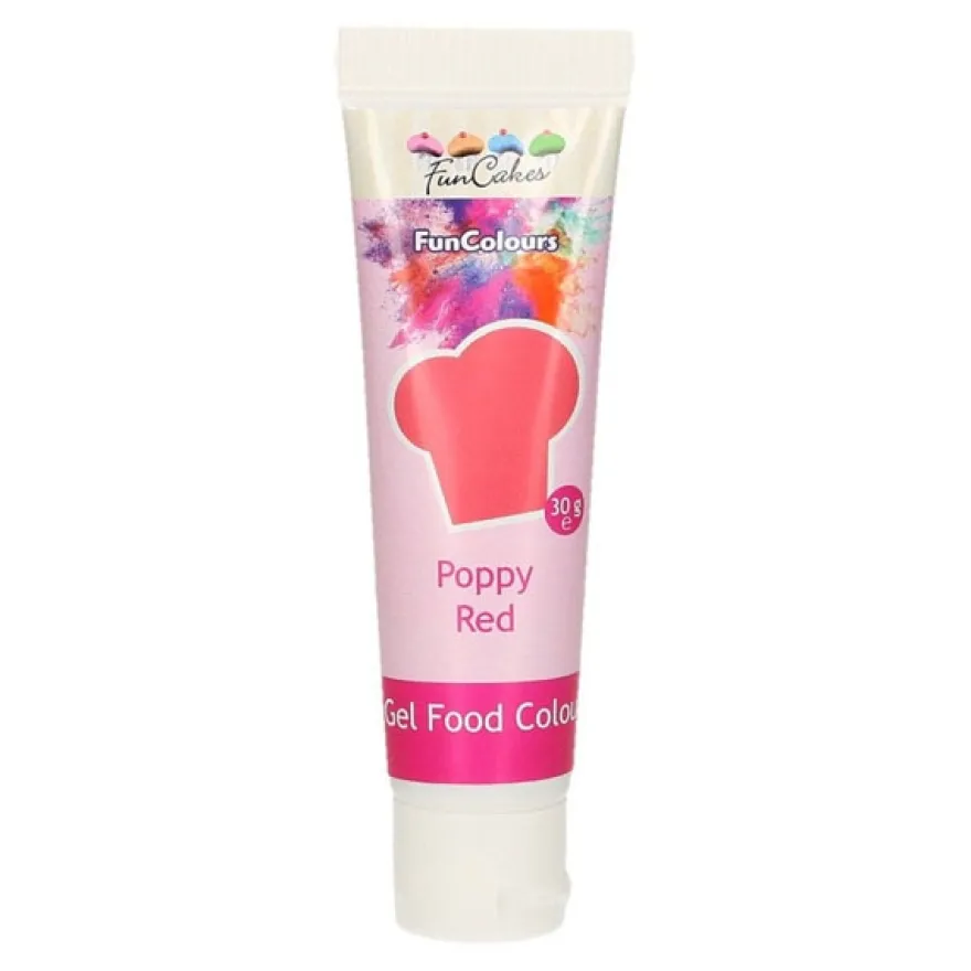 FunCakes Edible FunColours Gel - Poppy Red