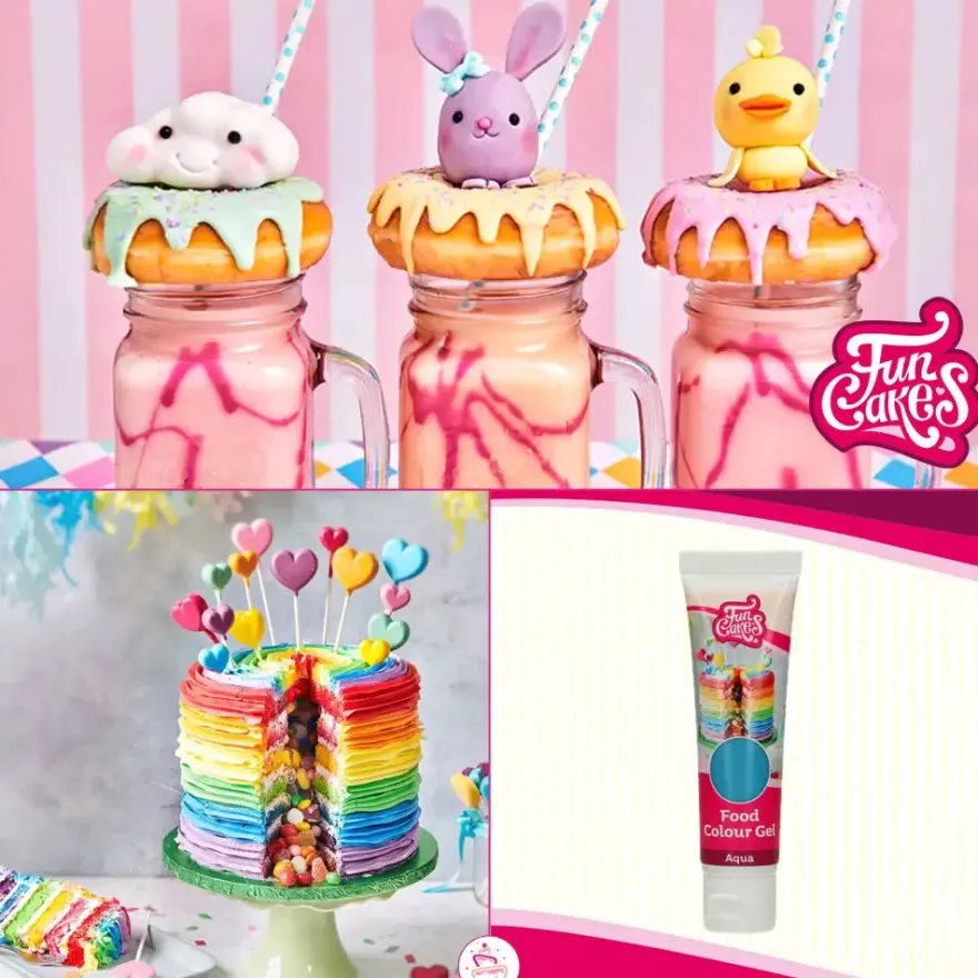 FunCakes Edible FunColours Gel - Aqua